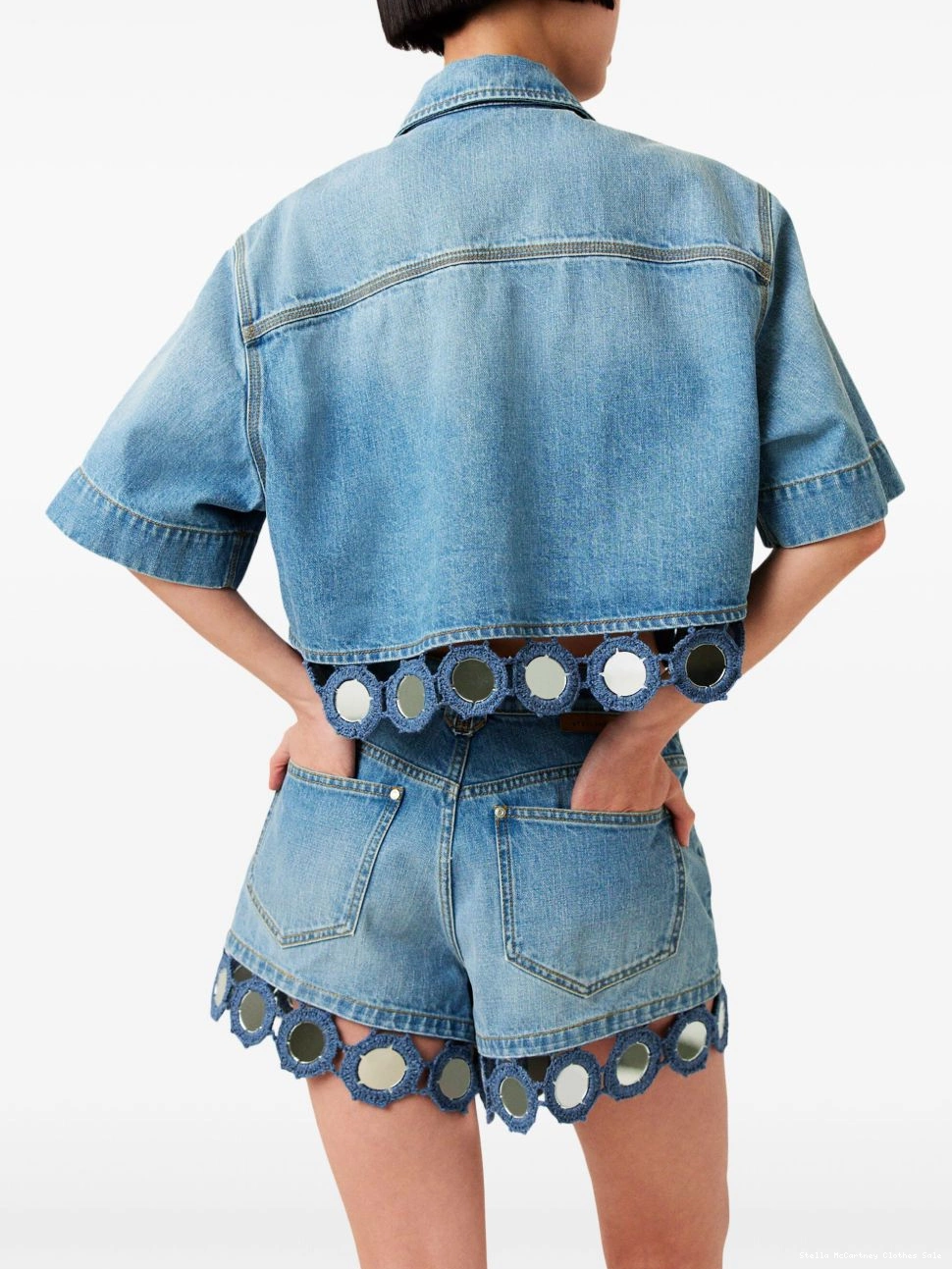 Affordable denim McCartney Mirrors high-waisted Stella shorts Women Summer 0716